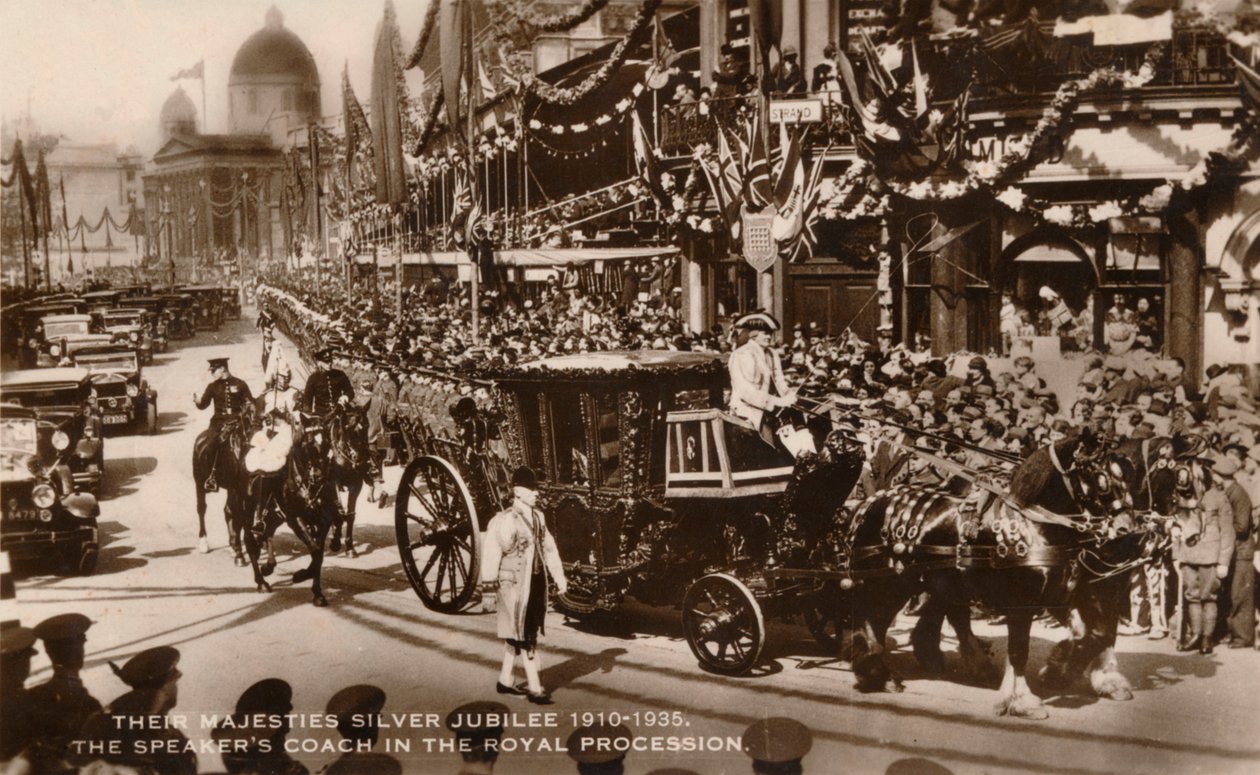 Ihrer Majestäten Silberjubiläum 1910-1935. Der Sprecherwagen in der königlichen Prozession von Unbekannt