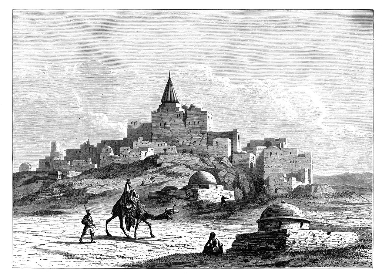 Grab von Jona, nahe der Moschee, auf dem künstlichen Hügel von Nabbi Yunis, Ninive, Assyrien, um 1890 von Unbekannt