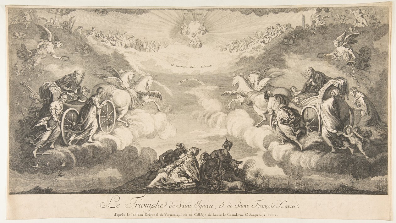 Triumph des Heiligen Ignatius und des Heiligen Franz Xaver, 17. Jahrhundert von Unbekannt