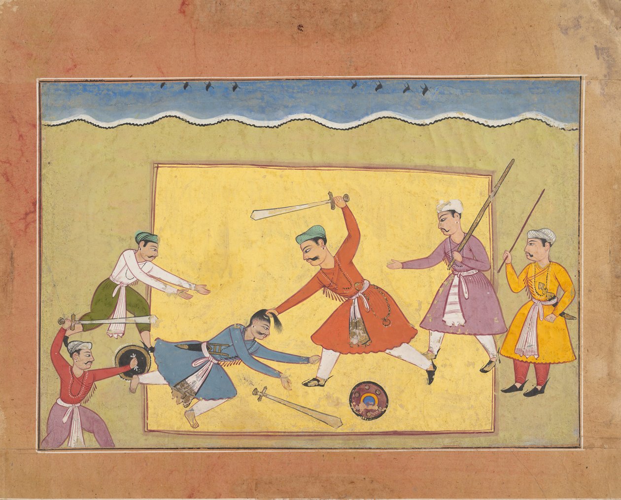 Unidentifizierte Seite aus einem verstreuten Bhagavata Purana, ca. 1610 von Unbekannt