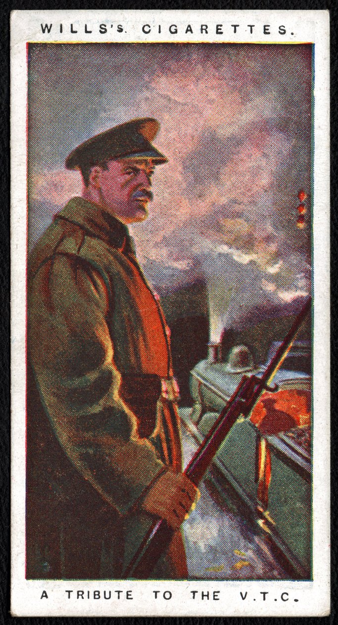 Vereinigtes Königreich: Eine von vierundzwanzig Zigarettenkarten, veröffentlicht 1917 von der Imperial Tobacco Company als Tribut an die Kriegsanstrengungen der militärischen und zivilen Kräfte von Unbekannt