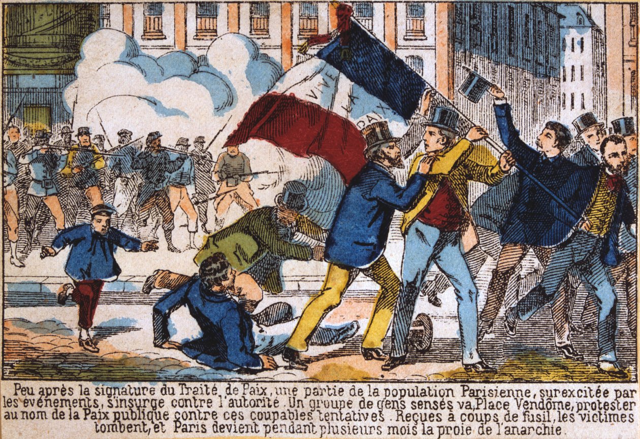 Aufstand zur Gründung der Pariser Kommune, 1871 von Unbekannt