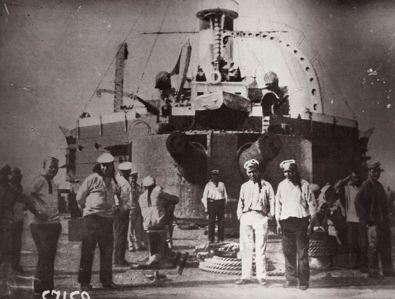 Aufstand auf dem Schlachtschiff Potemkin, Constanta, Rumänien, 1905 von Unbekannt