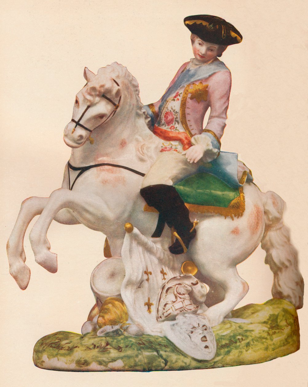 Vauxhall Porzellanfigur, wahrscheinlich Ferdinand, Herzog von Braunschweig darstellend, ca. 1755-60 von Unbekannt