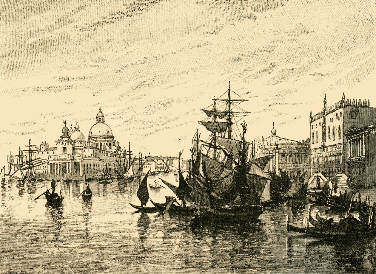 Venedig: Blick von der Riva degli Schiavoni, 1890 von Unbekannt