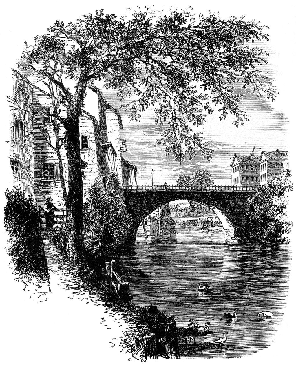 Ansicht in Hartford, Connecticut, 17. Jahrhundert, ca. 1880 von Unbekannt