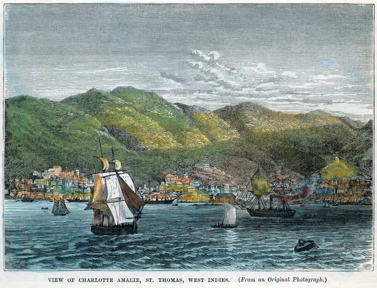 Ansicht von Charlotte Amalie, St. Thomas, Westindien von Unbekannt