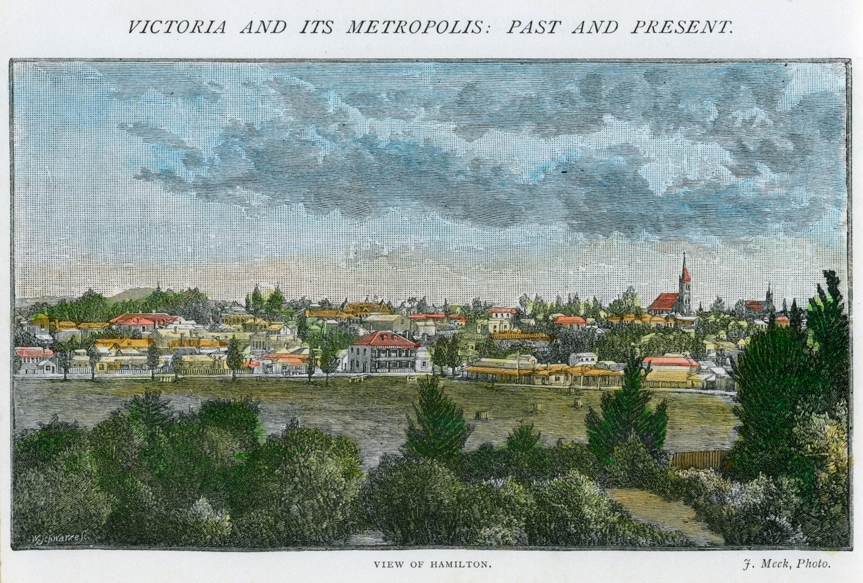 Ansicht von Hamilton, Victoria, Australien, ca. 1885 von Unbekannt