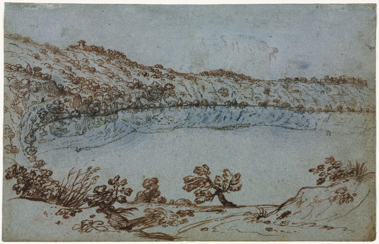 Blick auf den Nemisee, ca. 1650 von Unbekannt