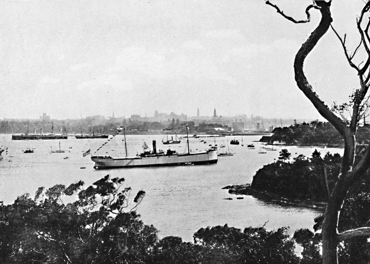 Blick auf den Hafen von Sydney von der Nordküste, Nr. 2, ca. 1900 von Unbekannt