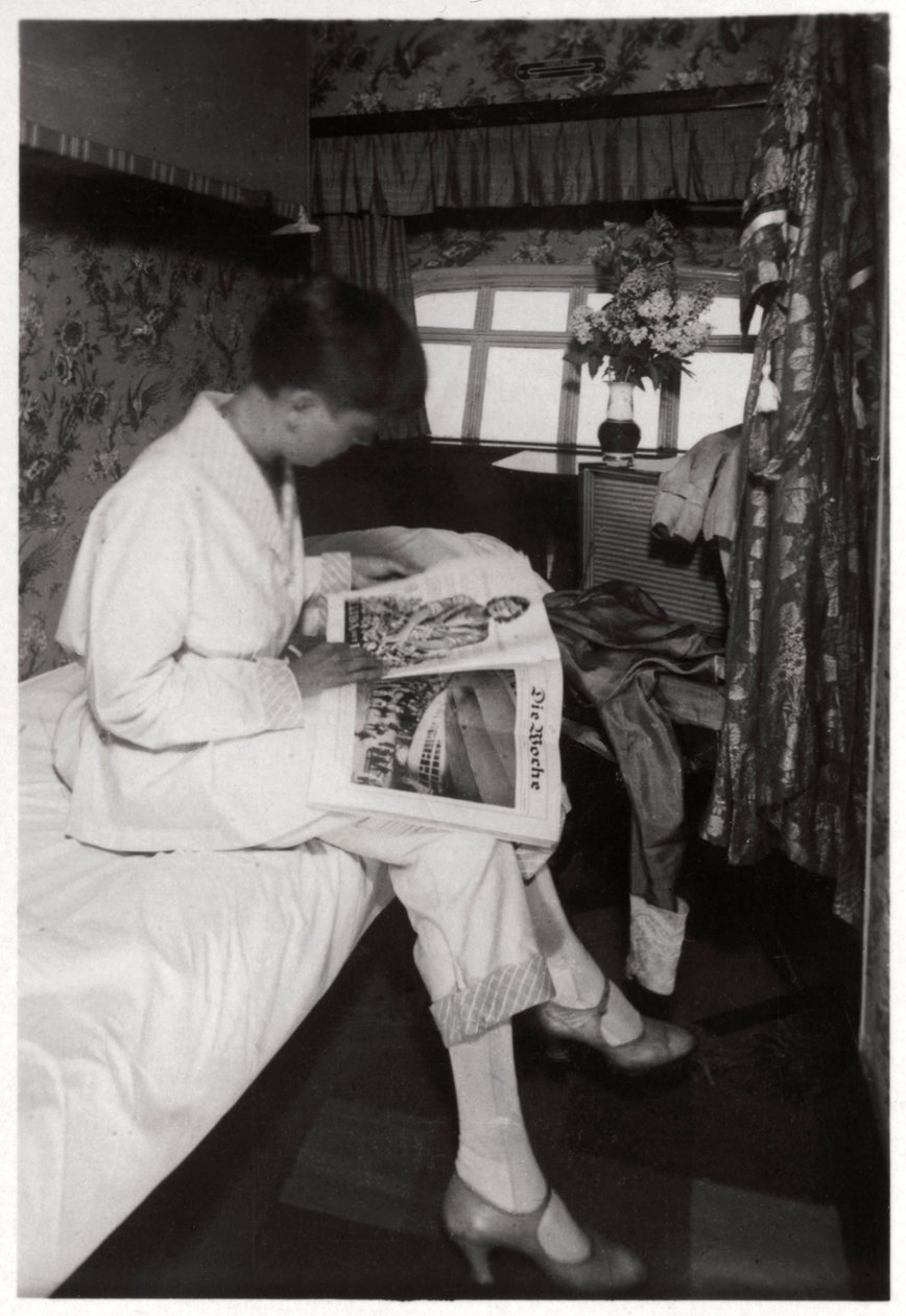 Ansicht einer Passagierkabine an Bord des Zeppelins LZ 127 Graf Zeppelin, 1933 von Unbekannt
