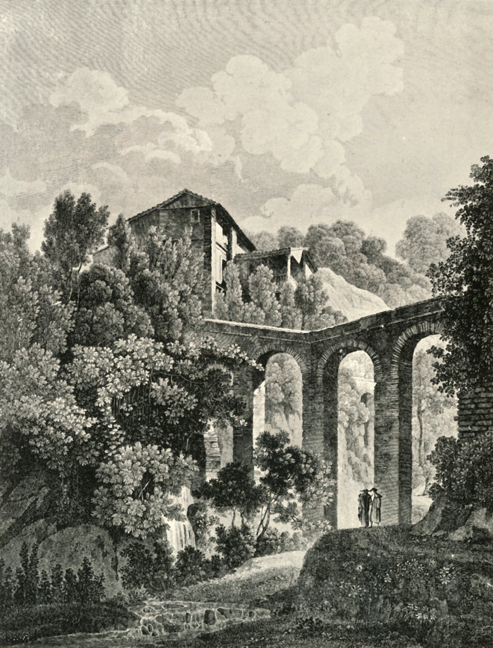 Blick auf das Aquädukt, in der Nähe der Alhambra, 19. Jahrhundert von Unbekannt