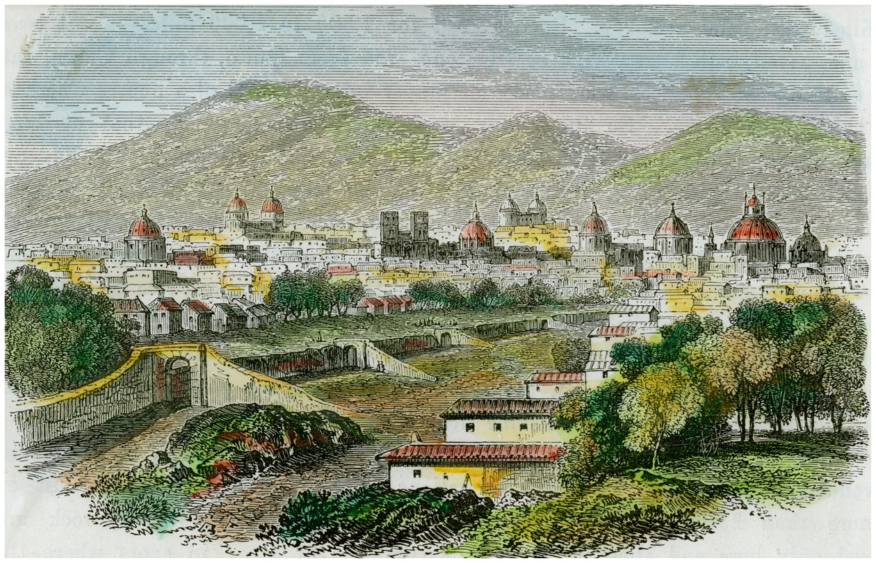 Blick auf die Stadt Cuzco, Peru, um 1875 von Unbekannt