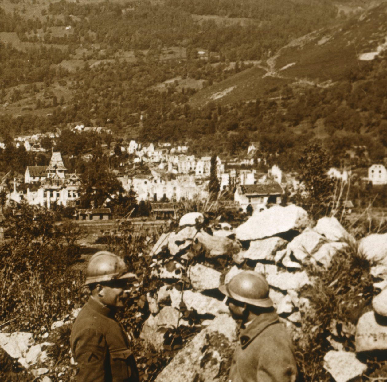 Blick auf die Linien, Metzeral, Nordfrankreich von Unbekannt