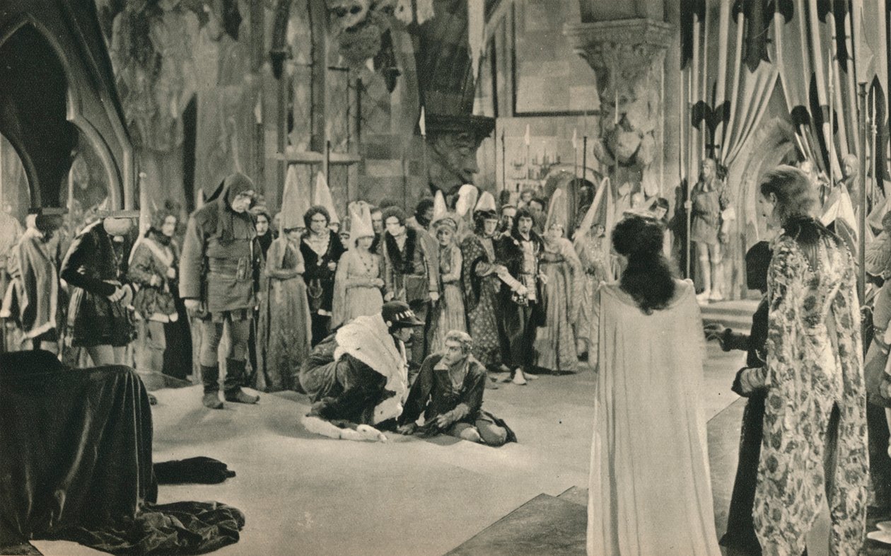 Villon John Barrymore vom Tod bedroht durch Louis XI, 1927 von Unbekannt