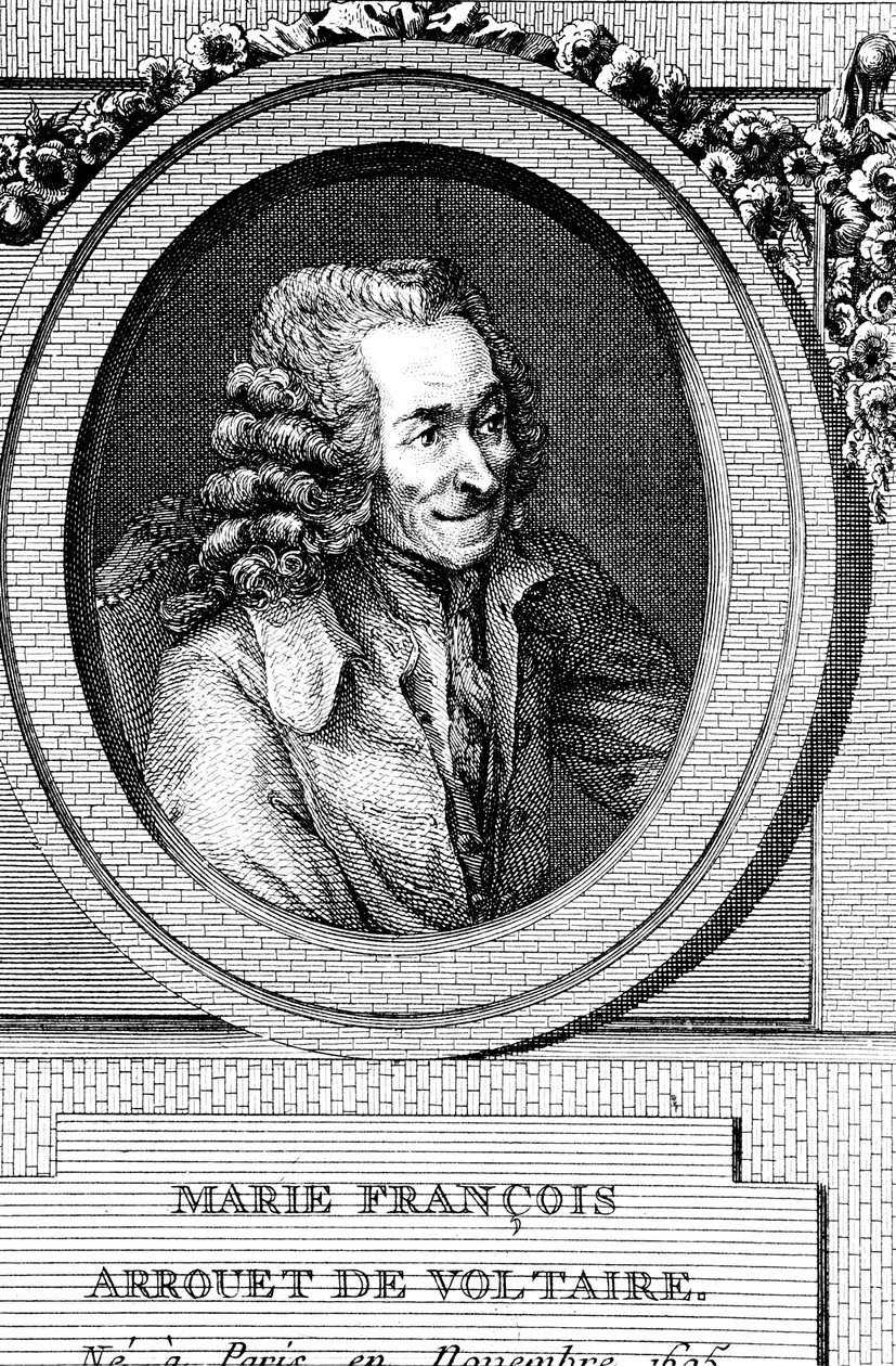 Voltaire, französischer Autor, Dramatiker, Satiriker und Schriftsteller des 18. Jahrhunderts von Unbekannt