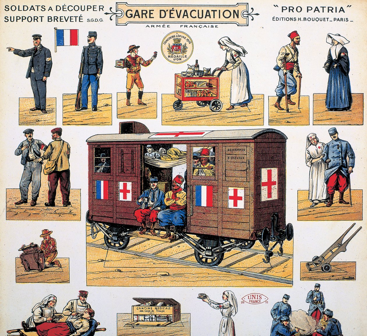 Rotkreuz-Eisenbahnwagen im Ersten Weltkrieg, ca. 1916-1918 von Unbekannt