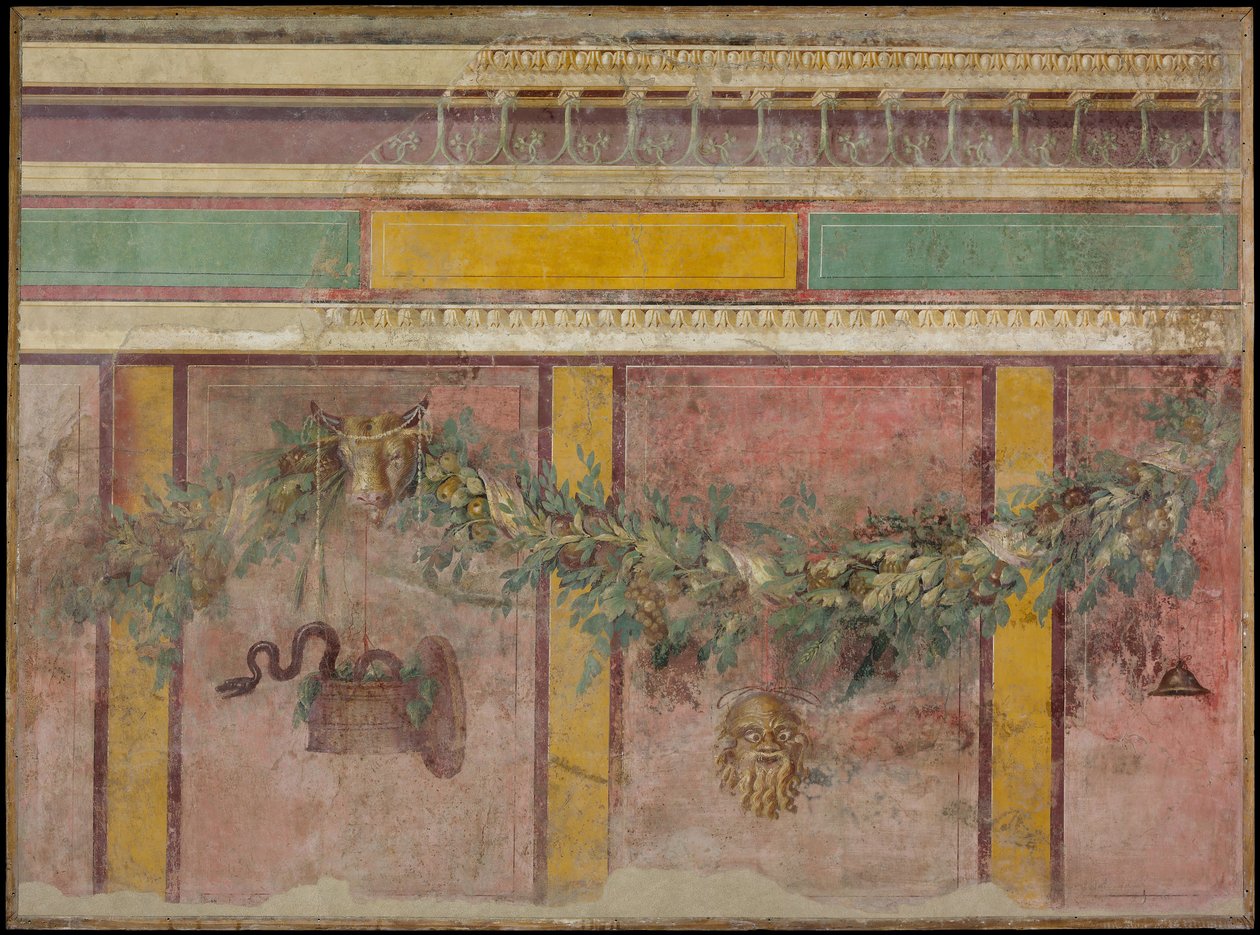 Wandmalerei von der Westwand des Raums L der Villa von P. Fannius Synistor von Unbekannt
