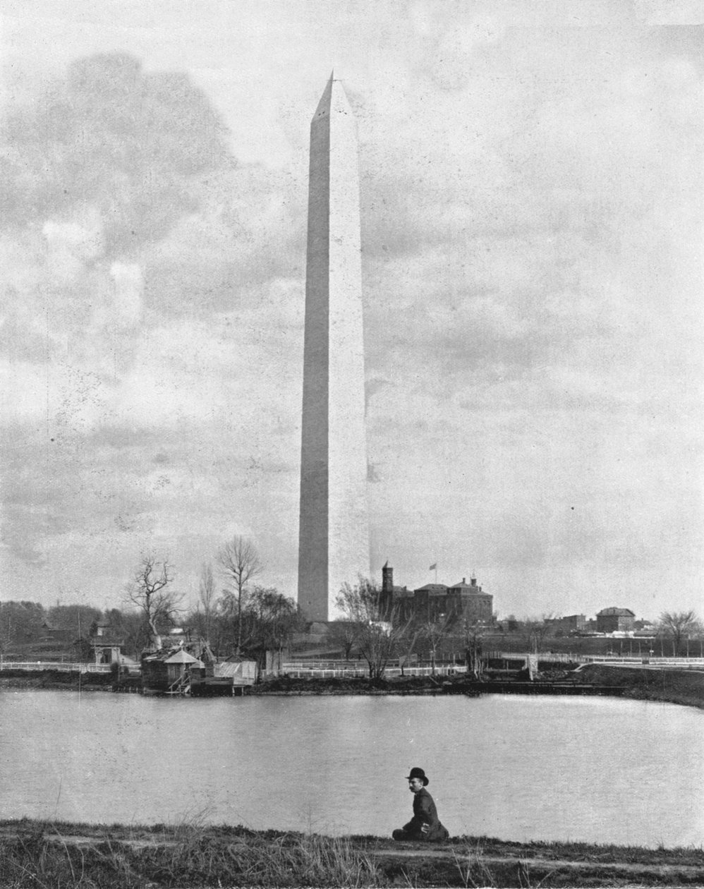 Washington Monument, Washington DC, USA, um 1900 von Unbekannt