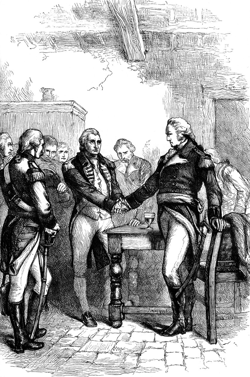 Washington verabschiedet sich von seinen alten Kameraden, 1783 von Unbekannt