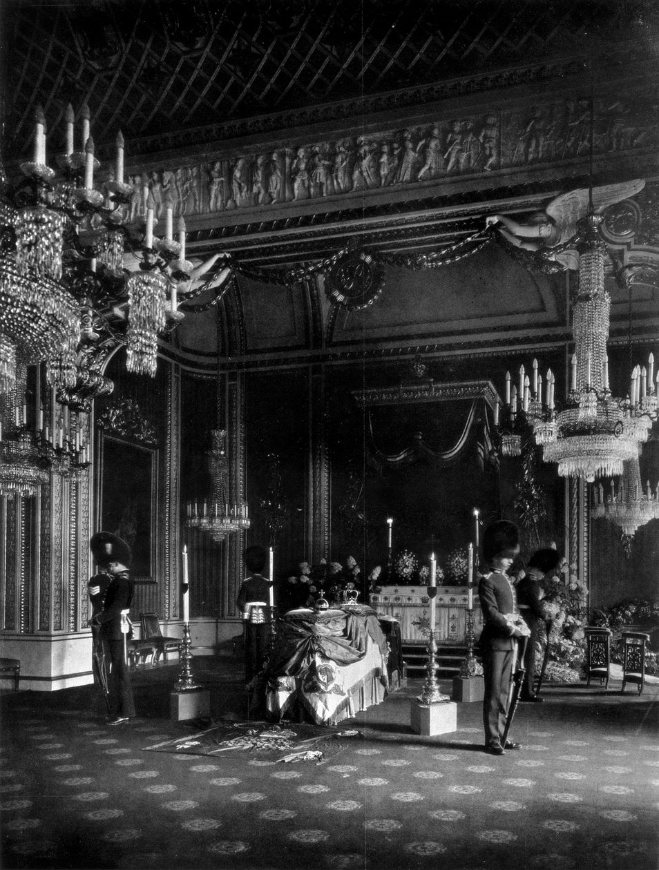 Wenn der Tag der Mühe vorbei ist, die Aufbahrung, 1910 von Unbekannt