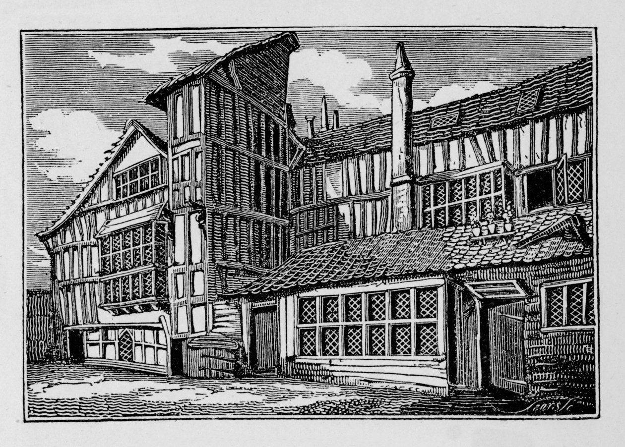 Whittingtons Haus in Swithins Passage, Moor Lane, City of London, 1823 1906 von Unbekannt