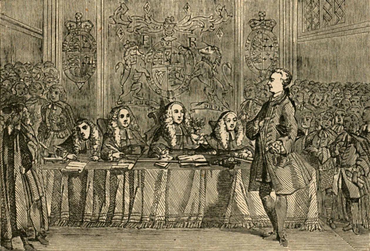 Wilkes bei seinem Prozess, 1897 von Unbekannt