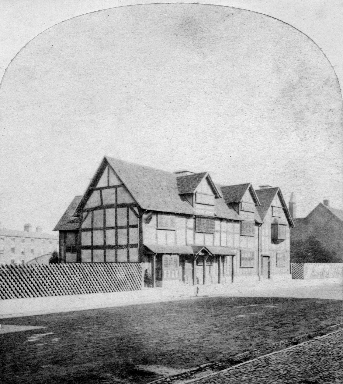 William Shakespeares Haus, Henley Street, Stratford-upon-Avon, Warwickshire, späte 19. Jahrhundert von Unbekannt