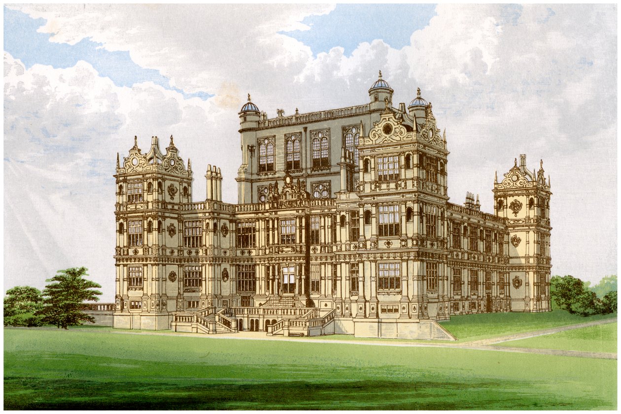 Wollaton Hall, Nottingham, Nottinghamshire, Heim von Lord Middleton, um 1880 von Unbekannt
