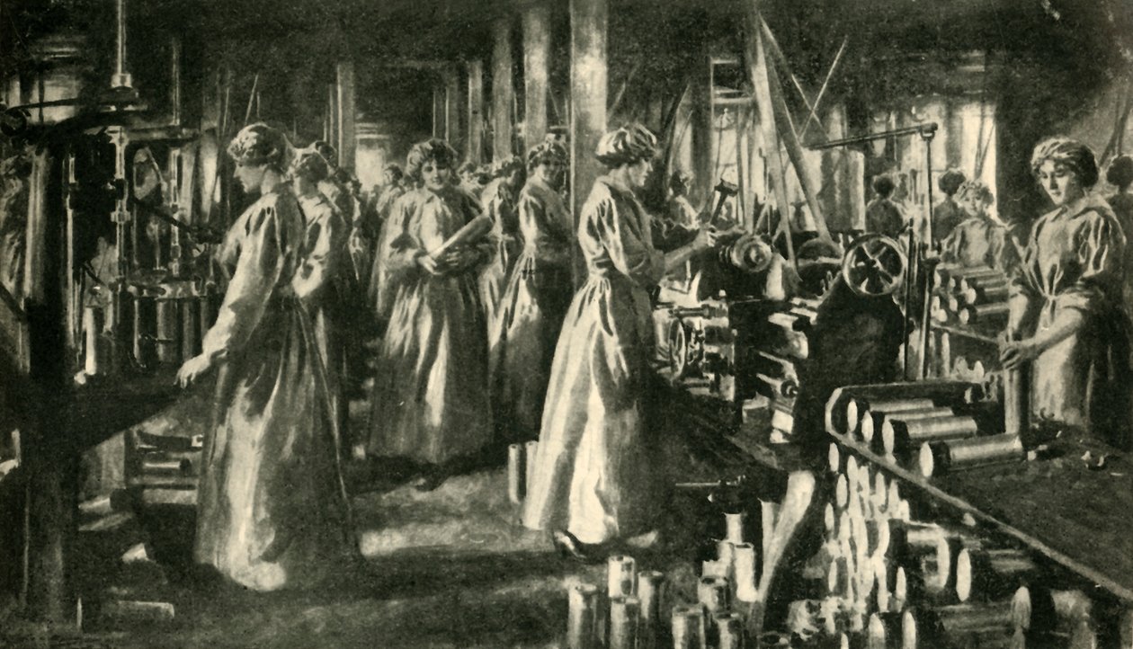 Frauenarbeiter für den Krieg, ca. 1914-1918, ca. 1920 von Unbekannt