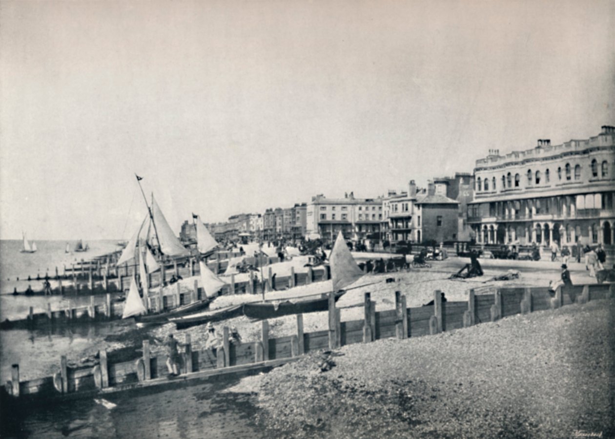 Worthing - Gesamtansicht der Front, 1895 von Unbekannt