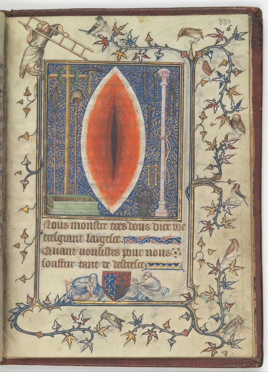 Wunde Christi aus dem Psalter und Gebetbuch von Bonne de Luxembourg, ca. 1345 von Unbekannt