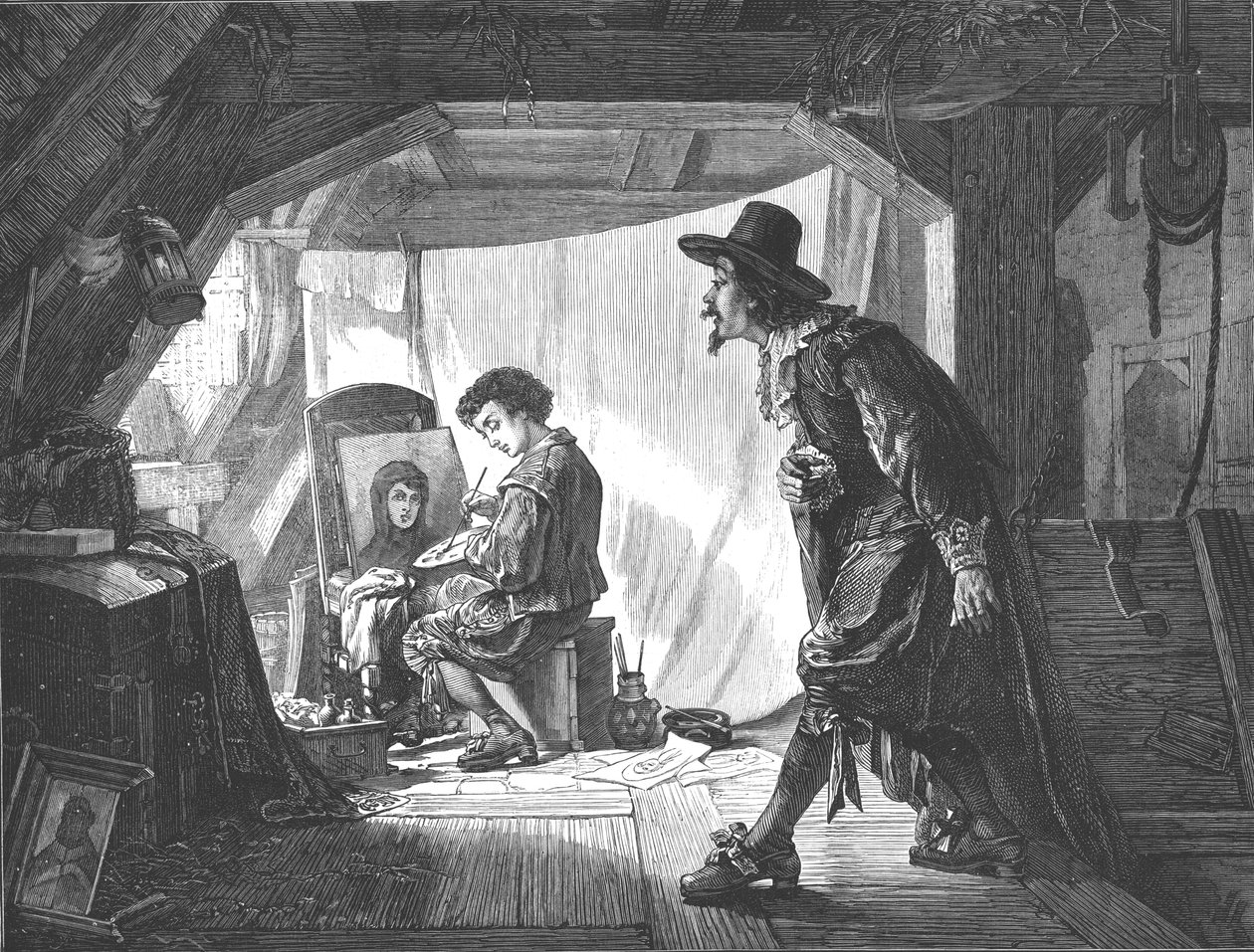 Der junge Rubens überrascht von seinem Meister, Van Oort, 1875 von Unbekannt