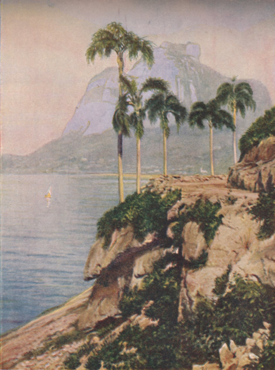 Der Hügel von Gavea - Aussichten, die das Auge entlang der kurvenreichen Küste von Rio De Janeiro verzaubern, ca. 1935 von Unbekannt