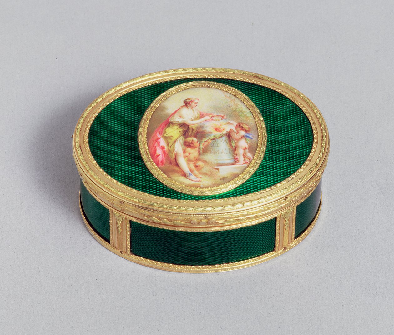 Louis XVI Gold- und Emailschnupftabakdose, Paris, 1774 von Unbekannt Unbekannt