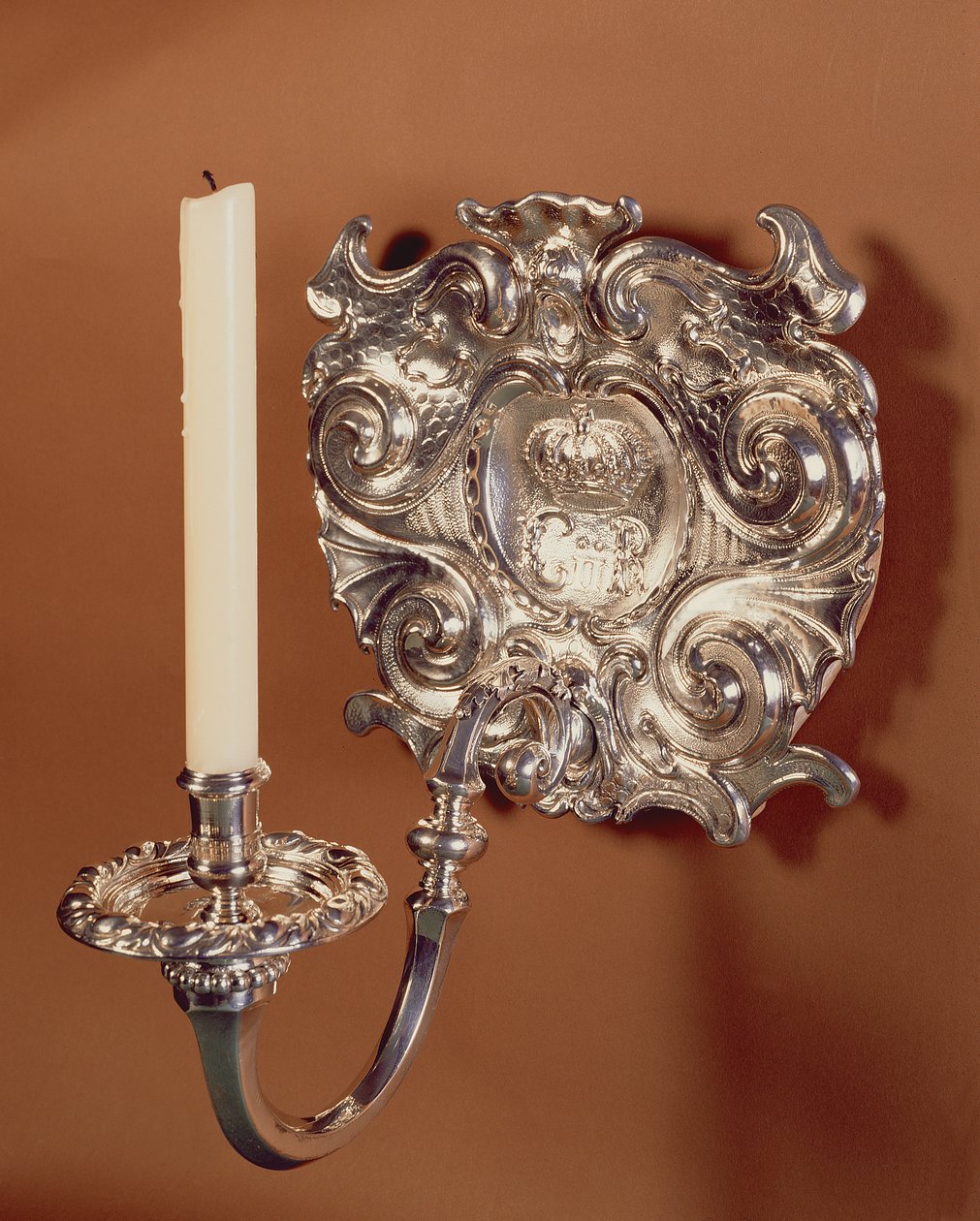 Wandleuchter, einarmig, im anglo-niederländischen Stil der Restaurationszeit, 1668-90 von Unbekannt Unbekannt
