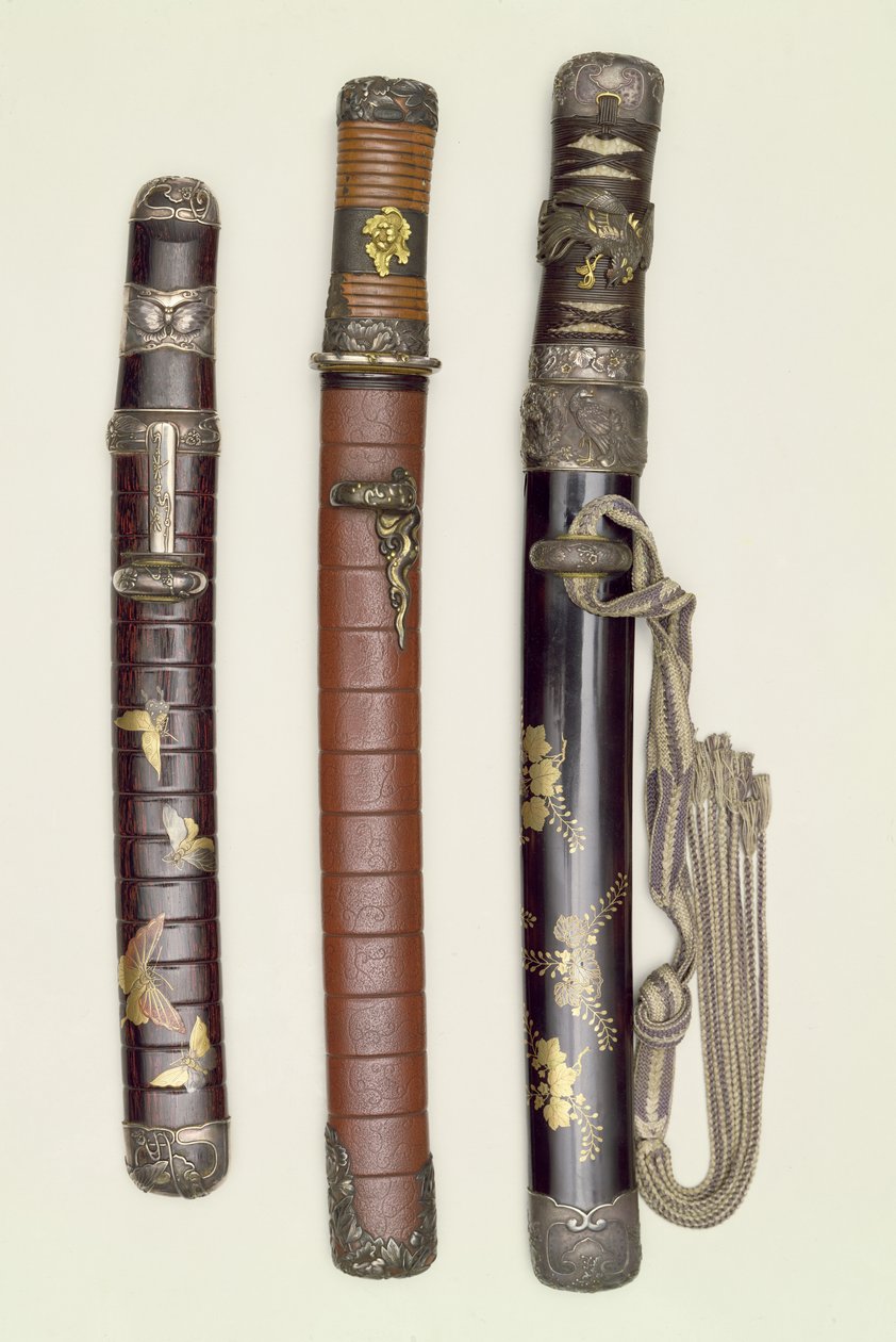 Drei Aikichi Tanto (Schwerter) der Meiji-Periode, spätes 19. Jahrhundert von Unbekannt Unbekannt