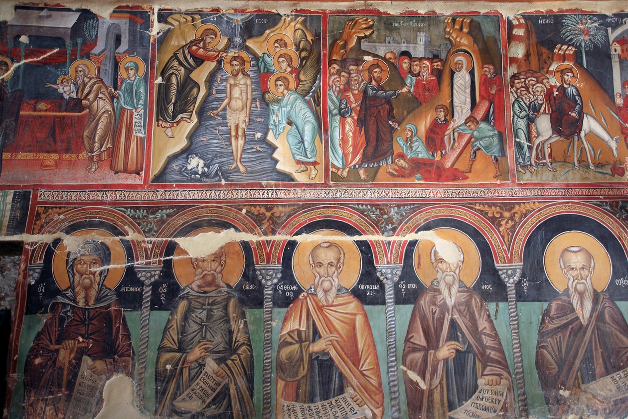 Byzantinisches Fresko aus dem 15. Jahrhundert Episoden aus dem Leben Jesu Christi von Unbekannt Unbekannt