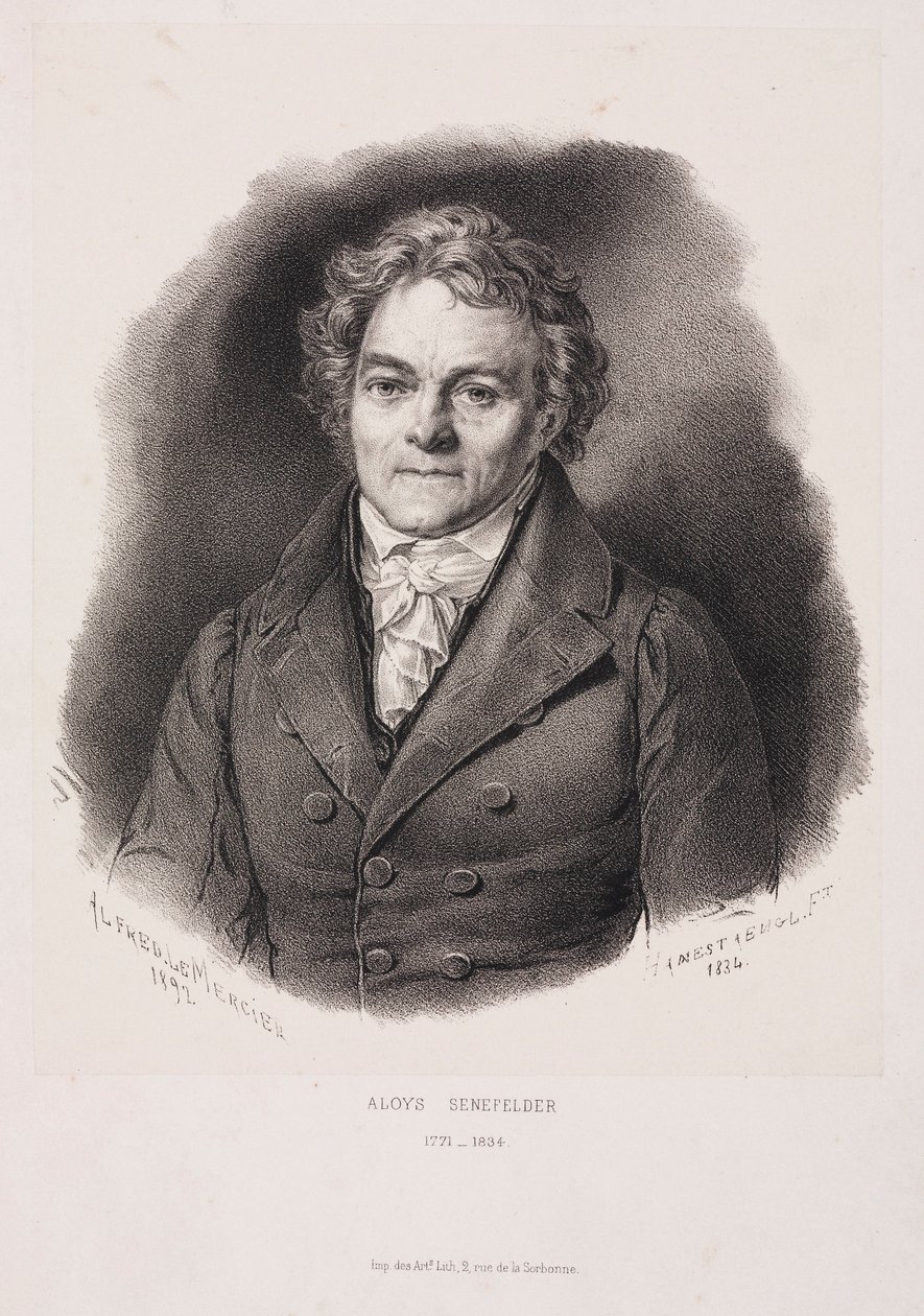 Alois Senefelder, deutscher Erfinder der Lithografie, frühes 19. Jahrhundert von Unbekannt