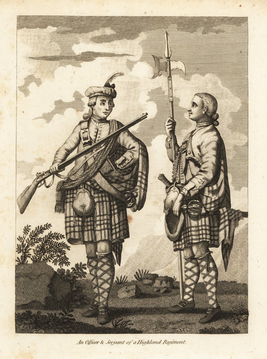 Ein Offizier und Sergeant eines Hochlandregiments von Unbekannt