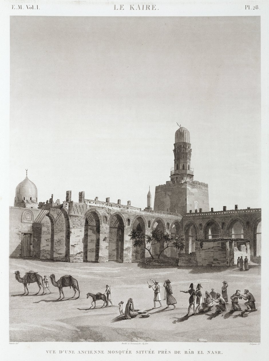 Eine alte Moschee in der Nähe von Bab el-Nasr, Kairo, Ägypten, ca. 1798 von Unbekannt
