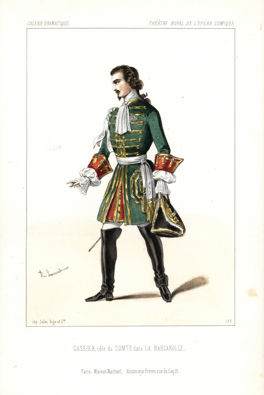Bassbariton Edouard Gassier in der Rolle des Comte in Auber