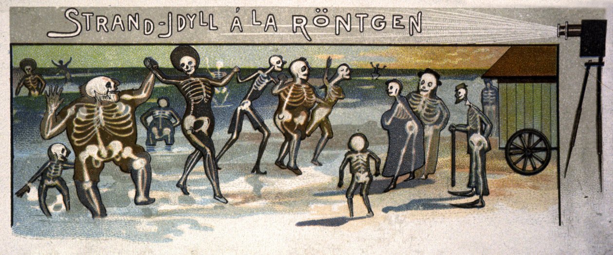 Strandidylle am Röntgen, ca. 1900 (Illustration) von Unbekannter Künstler