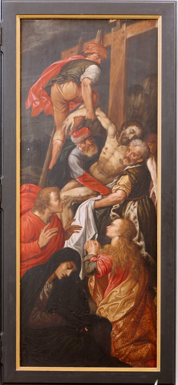 Kirche (Eglise Saint-Martin). Innenansicht. Triptychon. Die Kreuzigung von Unbekannter Künstler