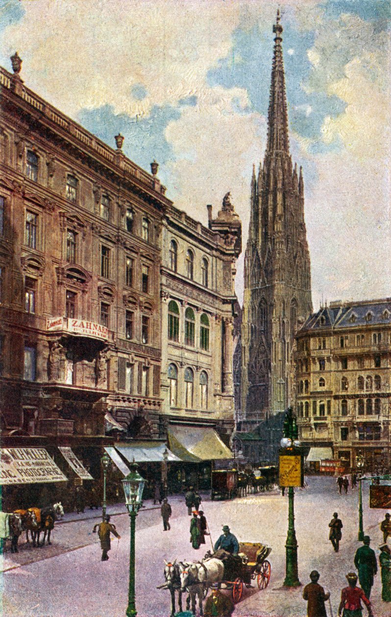 Stephansdom in Wien, Ende des 19./Anfang des 20. Jahrhunderts von Unbekannter Künstler