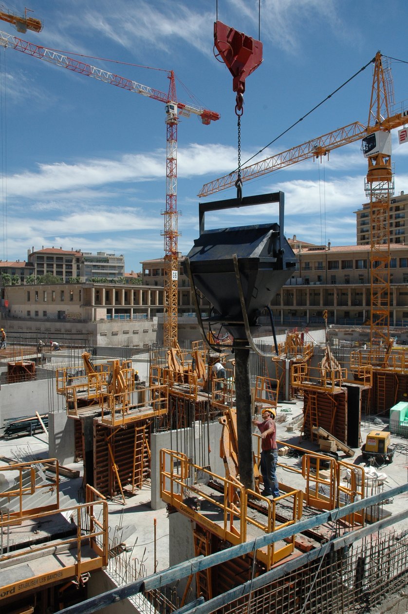Baustelle der neuen Viertel von Aix-en-Provence von Unbekannter Künstler