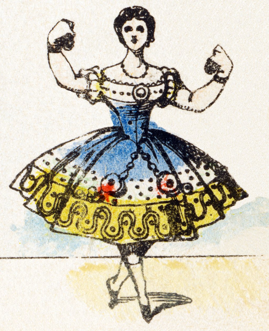 D - Tänzerin - Alphabet - Kinderunterhaltung - Bild Epinal, populäre Serie ca. 1890 (Illustration) von Unbekannt