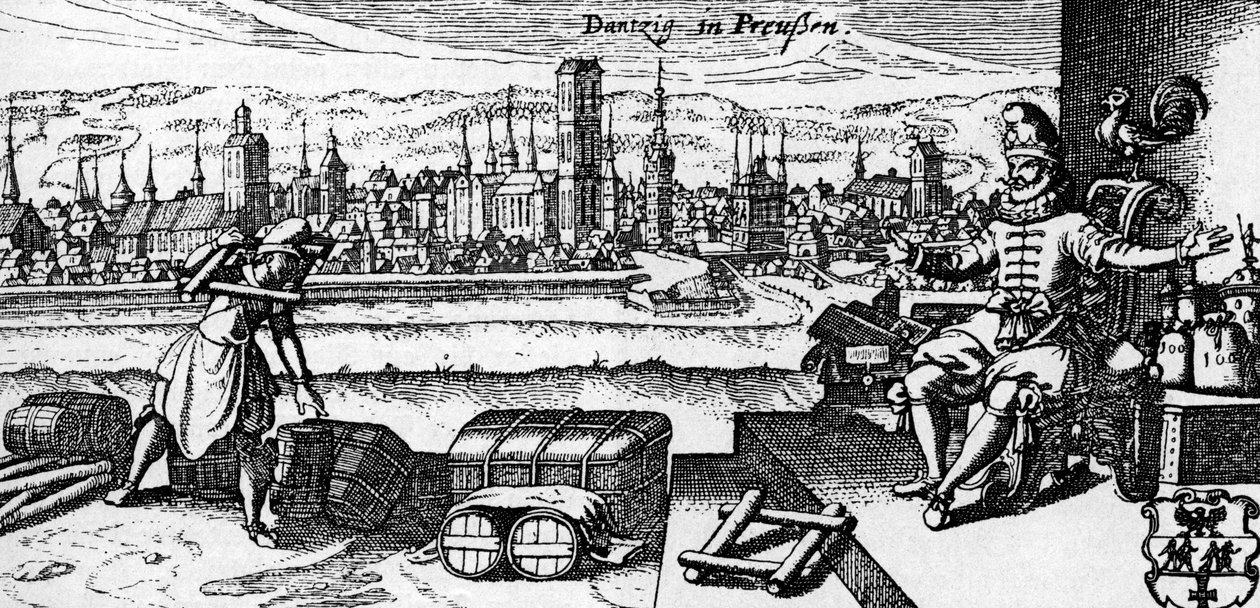 Danzig / Gdansk - Stadtansicht, ca. 1700 (Gravur) von Unbekannter Künstler