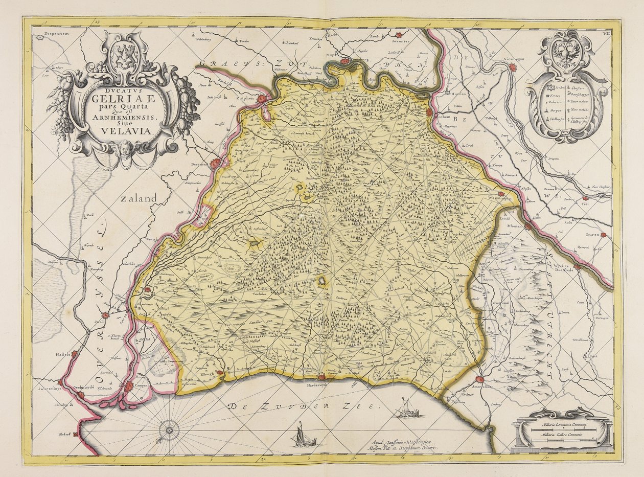 Ducatus Gelriae pars quarta quae est Arnhemiensis sive Velavia von Unbekannter Künstler