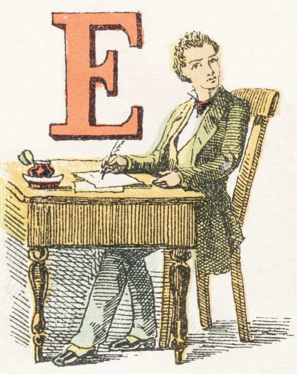 E - Schriftsteller - Kinderalphabet, Editions Gordinne 1920 von Unbekannt